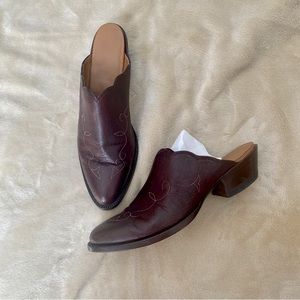 J.B. Hill Redwood Bison heeled mule boots